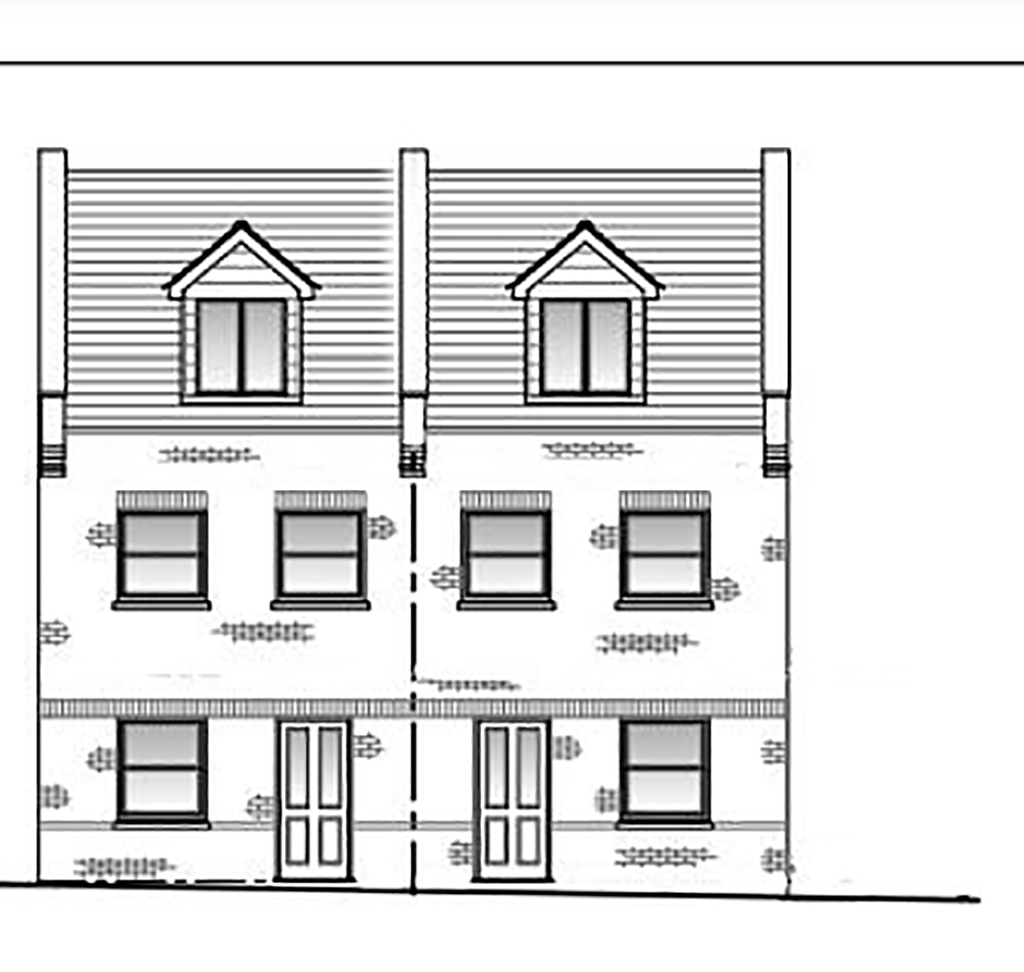 Lot: 85 - PLANNING FOR A PAIR OF SEMI-DETACHED HOUSES -